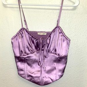 PacSun L.A. Hearts Satin Corset Top